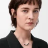 Collana Pebble Cube in argento sterling Argento