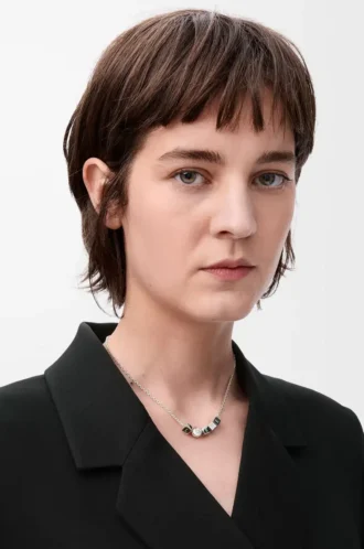 Collana Pebble Cube in argento sterling Argento