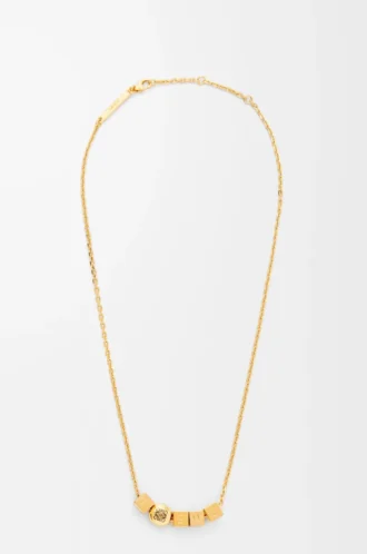 Collana Pebble Cube in argento sterling Oro