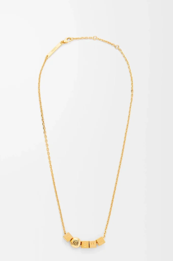 Collana Pebble Cube in argento sterling Oro Collana Pebble Cube in argento sterling Oro