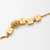 Collana Pebble Cube in argento sterling Oro Collana Pebble Cube in argento sterling Oro
