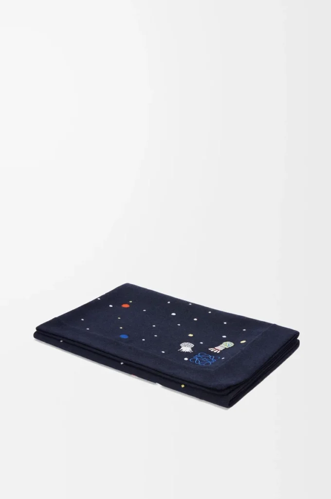 Coperta Deep Sea in cashmere blu navy/multicolore Coperta Deep Sea in cashmere blu navy/multicolore