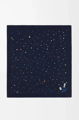 Coperta Deep Sea in cashmere blu navy/multicolore