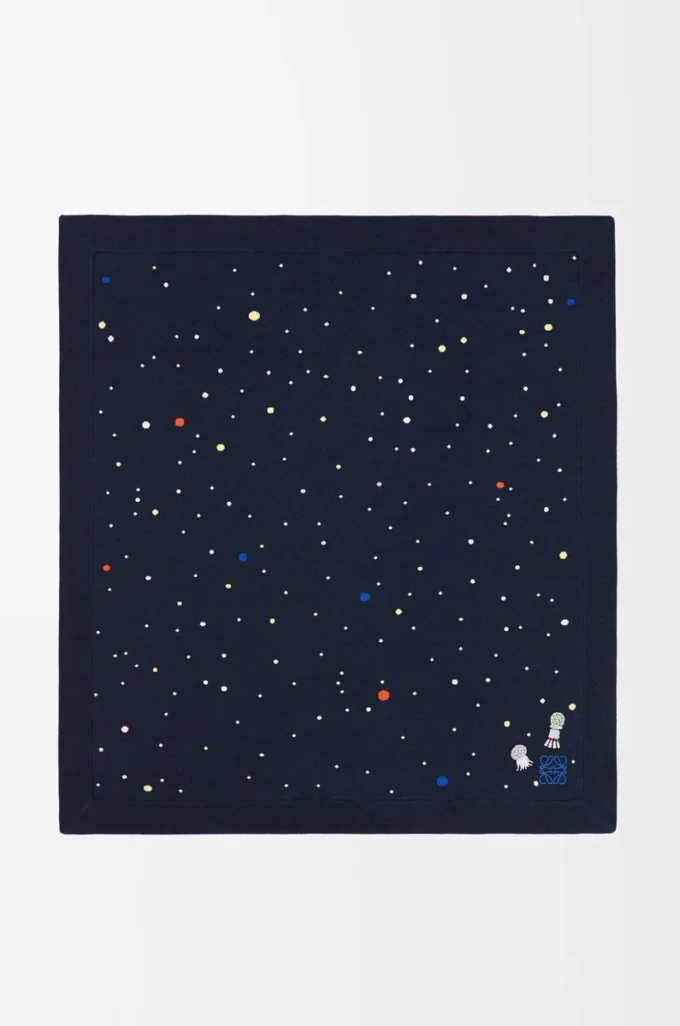 Coperta Deep Sea in cashmere blu navy/multicolore Coperta Deep Sea in cashmere blu navy/multicolore