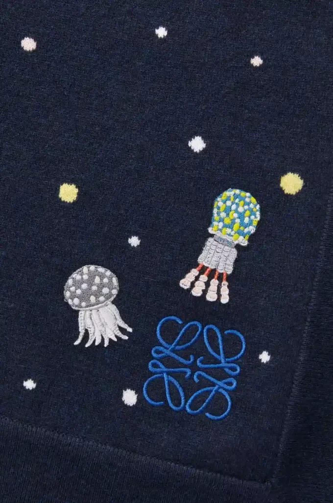Coperta Deep Sea in cashmere blu navy/multicolore Coperta Deep Sea in cashmere blu navy/multicolore