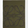 Coperta in lana e cashmere Verde kaki/Nero Coperta in lana e cashmere Verde kaki/Nero