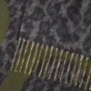 Coperta in lana e cashmere Verde kaki/Nero Coperta in lana e cashmere Verde kaki/Nero