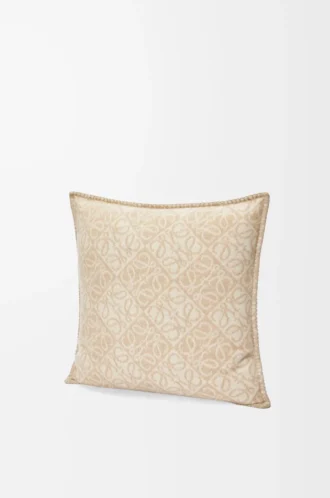 Cuscino Anagram in lana e cashmere Beige