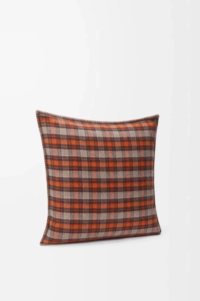 Cuscino in lana e cashmere Beige/Arancione Cuscino in lana e cashmere Beige/Arancione