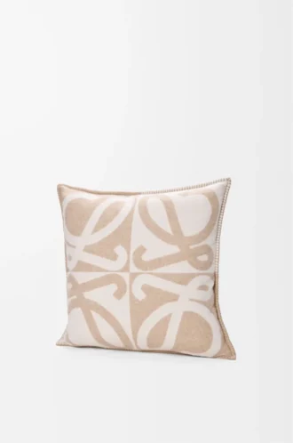 Cuscino in lana e cashmere Beige/Ecru