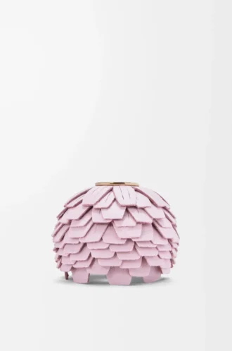 Dadi floreali in pelle di vitello classica rosa chiaro