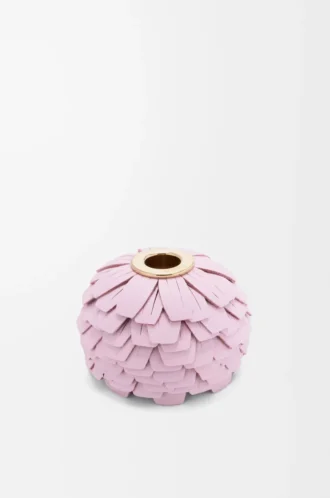 Dadi floreali in pelle di vitello classica rosa chiaro