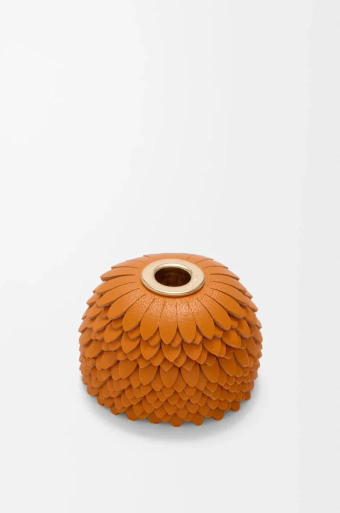 Dadi Flower in pelle di vitello classica Orange