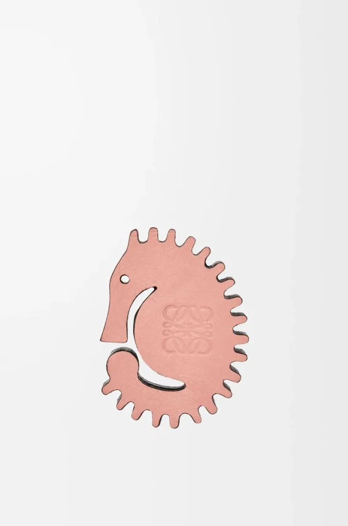 Dadi Seahorse in pelle di vitello classica Blossom/Tan
