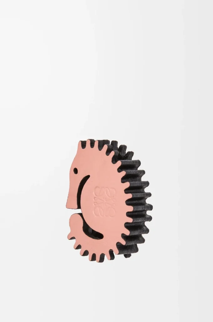 Dadi Seahorse in pelle di vitello classica Blossom/Tan