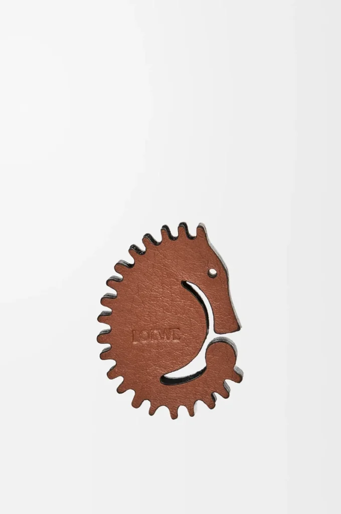 Dadi Seahorse in pelle di vitello classica Blossom/Tan