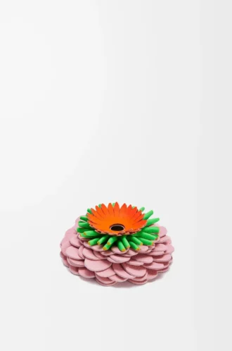 Dado a forma di fiore in pelle di vitello classica Light Candy