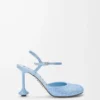 Décolleté con cinturino alla caviglia Toy in camoscio impreziosito da strass Baby Blue Décolleté con cinturino alla caviglia Toy in camoscio impreziosito da strass Baby Blue