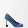 Décolleté Toy in denim Washed Denim