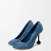 Décolleté Toy in denim Washed Denim