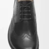 Derby brogue Campo in pelle di vitello spazzolata Nero Derby brogue Campo in pelle di vitello spazzolata Nero