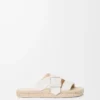 Espadrillas con punta a petalo in morbida pelle di vitello Bianca