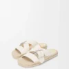 Espadrillas con punta a petalo in morbida pelle di vitello Bianca