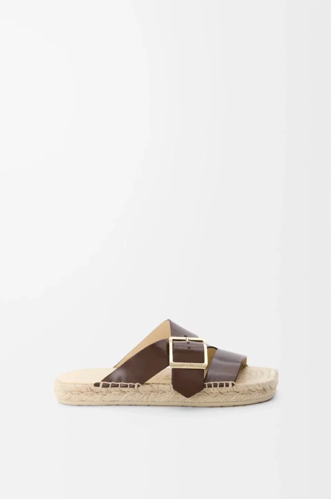Espadrillas Petal in pelle di vitello conciata al vegetale Marrone Espadrillas Petal in pelle di vitello conciata al vegetale Marrone