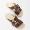 Espadrillas Petal in pelle di vitello conciata al vegetale Marrone Espadrillas Petal in pelle di vitello conciata al vegetale Marrone