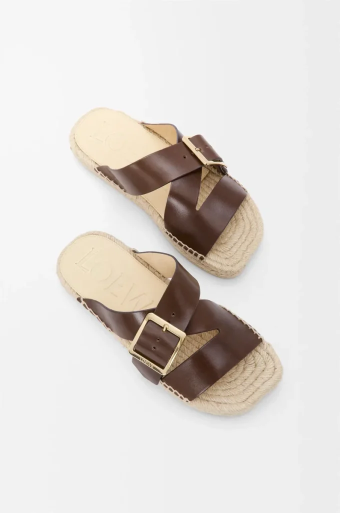 Espadrillas Petal in pelle di vitello conciata al vegetale Marrone Espadrillas Petal in pelle di vitello conciata al vegetale Marrone