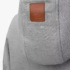 Felpa con cappuccio dalla vestibilità morbida in cotone grigio melange Felpa con cappuccio dalla vestibilità morbida in cotone grigio melange