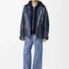 Felpa con cappuccio e zip Anagram in lana blu navy Felpa con cappuccio e zip Anagram in lana blu navy