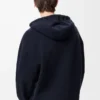 Felpa con cappuccio e zip Anagram in lana blu navy Felpa con cappuccio e zip Anagram in lana blu navy