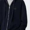 Felpa con cappuccio e zip Anagram in lana blu navy Felpa con cappuccio e zip Anagram in lana blu navy