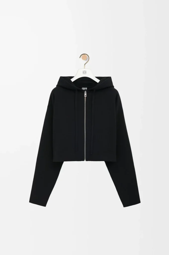 Felpa con cappuccio e zip Anagram in lana Nero Felpa con cappuccio e zip Anagram in lana Nero