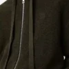 Felpa con cappuccio e zip Anagram in lana verde kaki