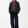 Felpa con cappuccio e zip in cotone bordeaux Felpa con cappuccio e zip in cotone bordeaux