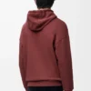 Felpa con cappuccio e zip in cotone bordeaux Felpa con cappuccio e zip in cotone bordeaux