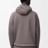 Felpa con cappuccio e zip in cotone Grigio scuro