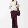 Felpa con cappuccio e zip in lana Bianca