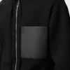 Felpa con cappuccio e zip in lana Nero Felpa con cappuccio e zip in lana Nero