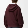 Felpa con cappuccio Flamenco in cotone e cashmere Borgogna scuro