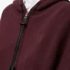 Felpa con cappuccio Flamenco in cotone e cashmere Borgogna scuro