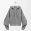 Felpa con cappuccio Flamenco in cotone e cashmere Grigio Felpa con cappuccio Flamenco in cotone e cashmere Grigio