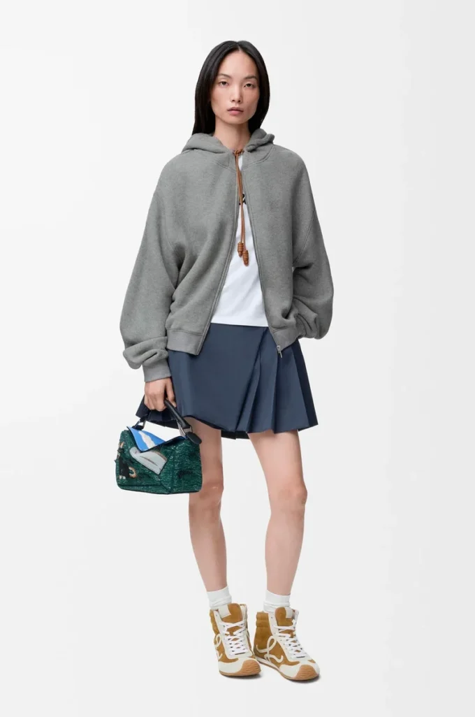 Felpa con cappuccio Flamenco in cotone e cashmere Grigio Felpa con cappuccio Flamenco in cotone e cashmere Grigio