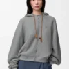 Felpa con cappuccio Flamenco in cotone e cashmere Grigio Felpa con cappuccio Flamenco in cotone e cashmere Grigio