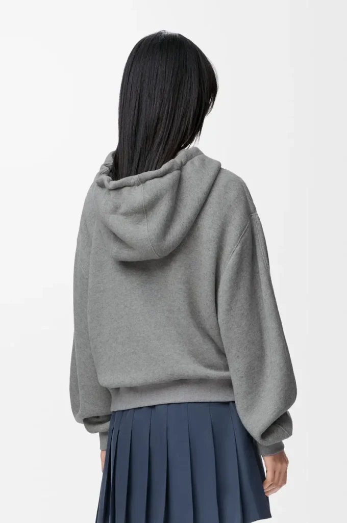 Felpa con cappuccio Flamenco in cotone e cashmere Grigio Felpa con cappuccio Flamenco in cotone e cashmere Grigio