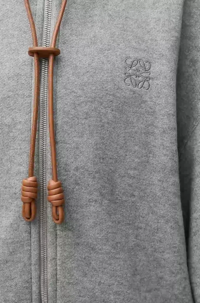 Felpa con cappuccio Flamenco in cotone e cashmere Grigio Felpa con cappuccio Flamenco in cotone e cashmere Grigio