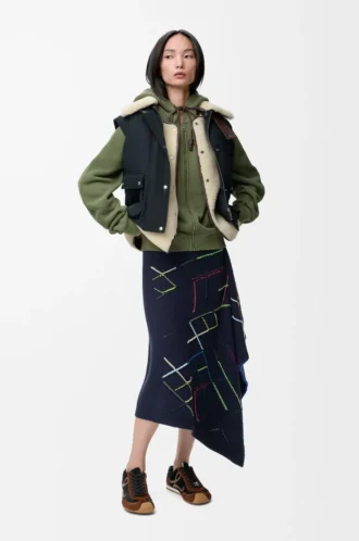 Felpa con cappuccio Flamenco in cotone e cashmere Verde kaki