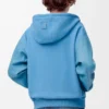 Felpa con cappuccio ibrida in cotone e pelle di agnello nappa Blu Felpa con cappuccio ibrida in cotone e pelle di agnello nappa Blu